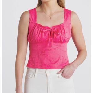 NWOT The General Good X Stitch Fix Large Eyelet Floral Sleeveless Corset Top